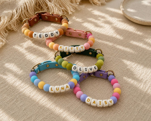 Personalized Beaded Pet Collar
