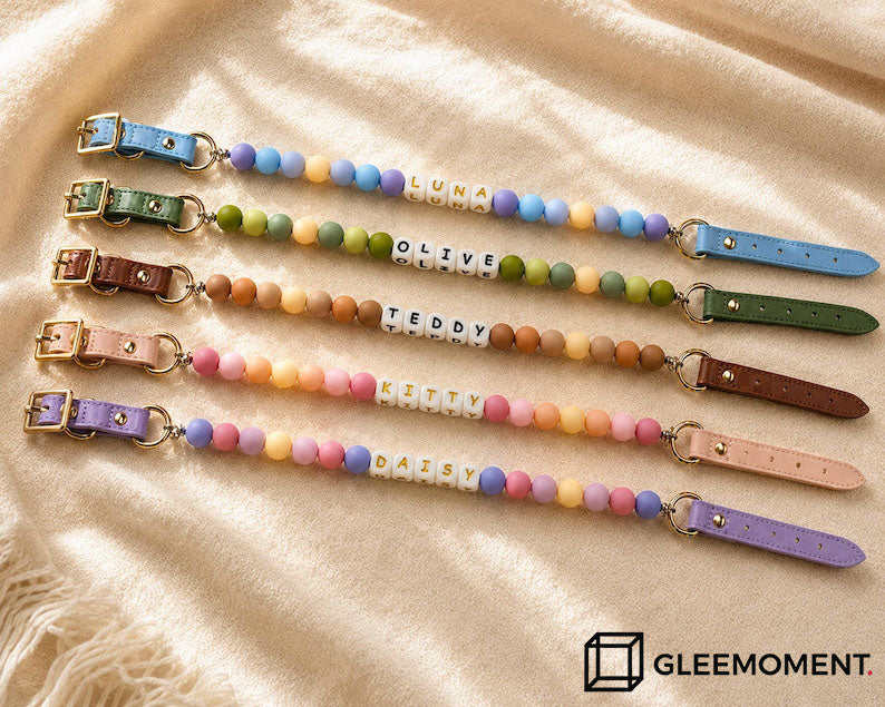 Personalized Beaded Pet Collar