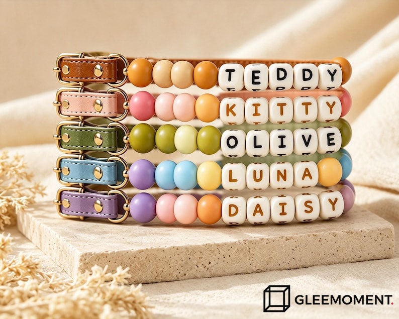 Personalized Beaded Pet Collar