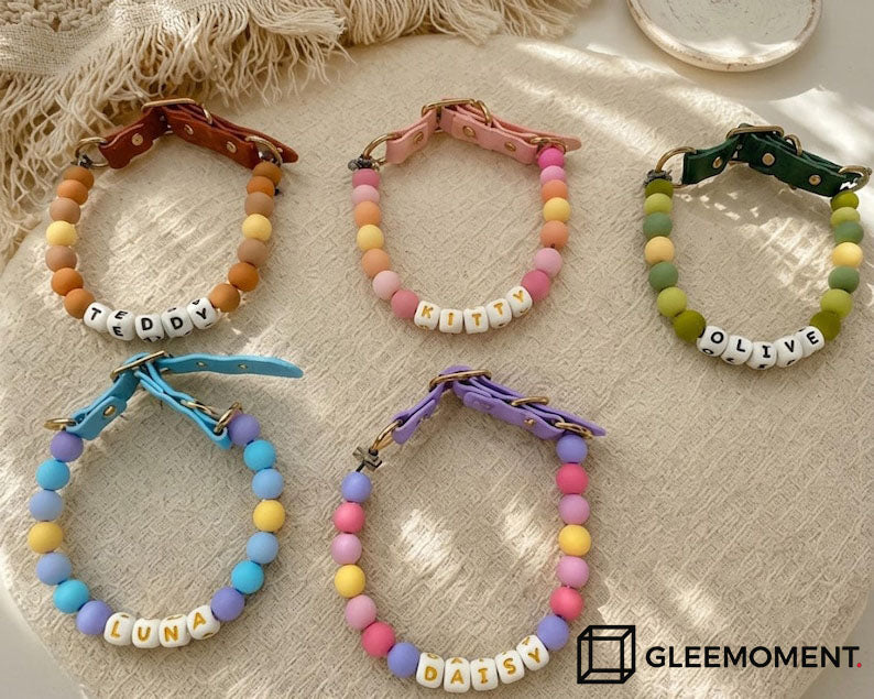 Personalized Beaded Pet Collar