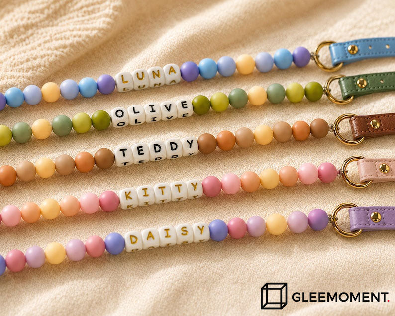 Personalized Beaded Pet Collar