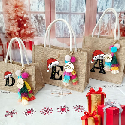 Personalized Christmas Monogram Gift Bag