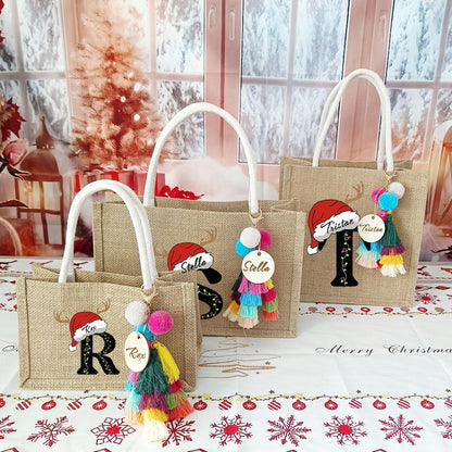Personalized Christmas Monogram Gift Bag