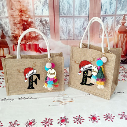 Personalized Christmas Monogram Gift Bag