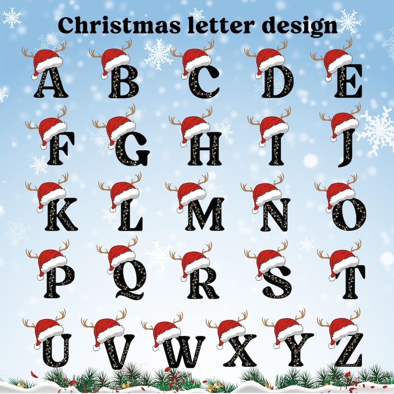 Personalized Christmas Monogram Gift Bag