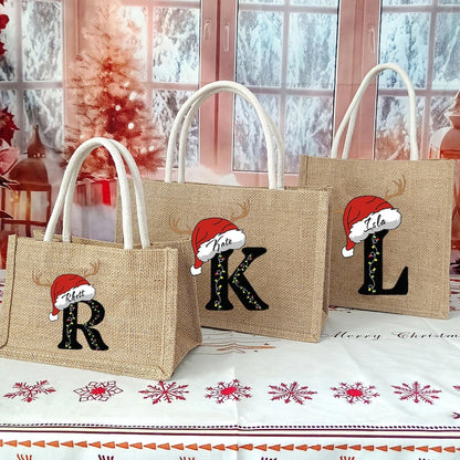 Personalized Christmas Monogram Gift Bag