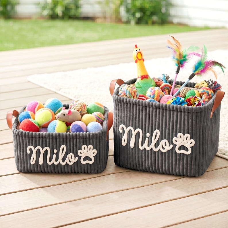 Personalized Pet Toy Basket Pro