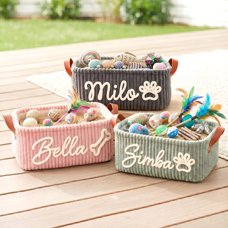 Personalized Pet Toy Basket Pro