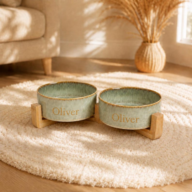 Personalized Double Pet Bowl Set
