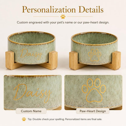 Personalized Double Pet Bowl Set