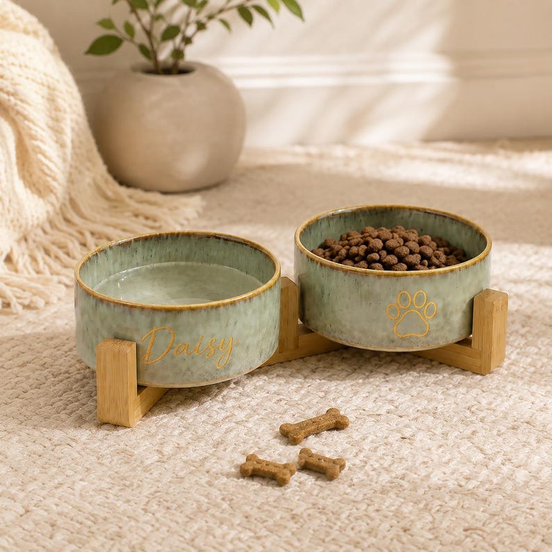 Personalized Double Pet Bowl Set
