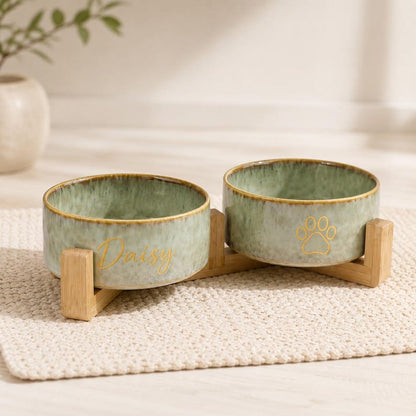Personalized Double Pet Bowl Set
