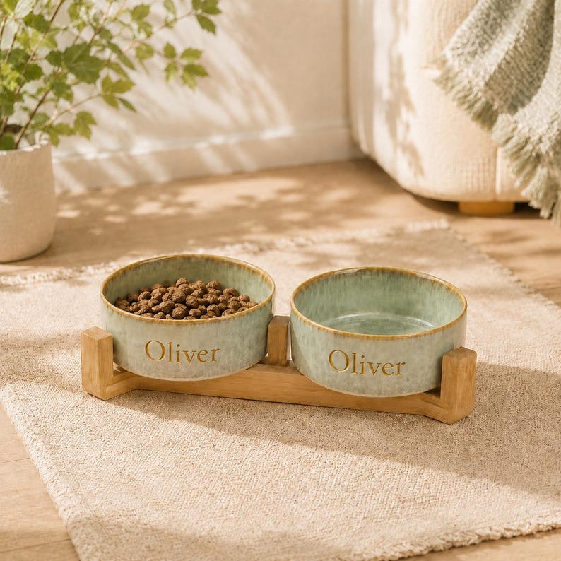 Personalized Double Pet Bowl Set