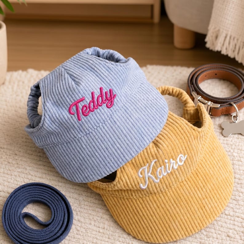 Personalized Embroidered Dog Ear Hole Cap