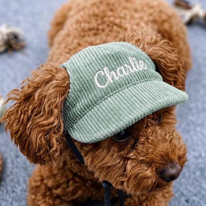 Personalized Embroidered Dog Ear Hole Cap