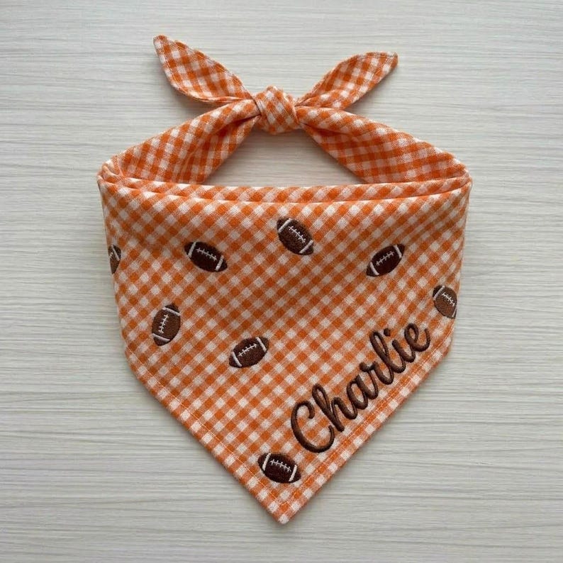 Personalized Football Dog Bandana