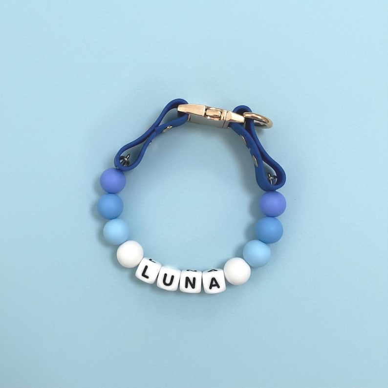 Personalized Gradient Bead Pet Collar