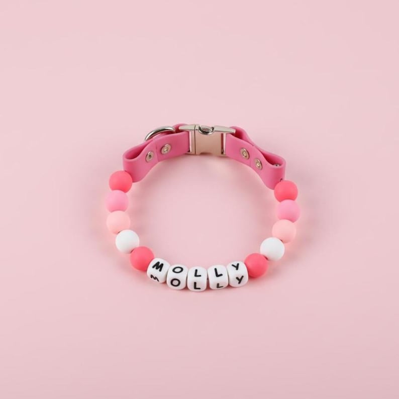 Personalized Gradient Bead Pet Collar
