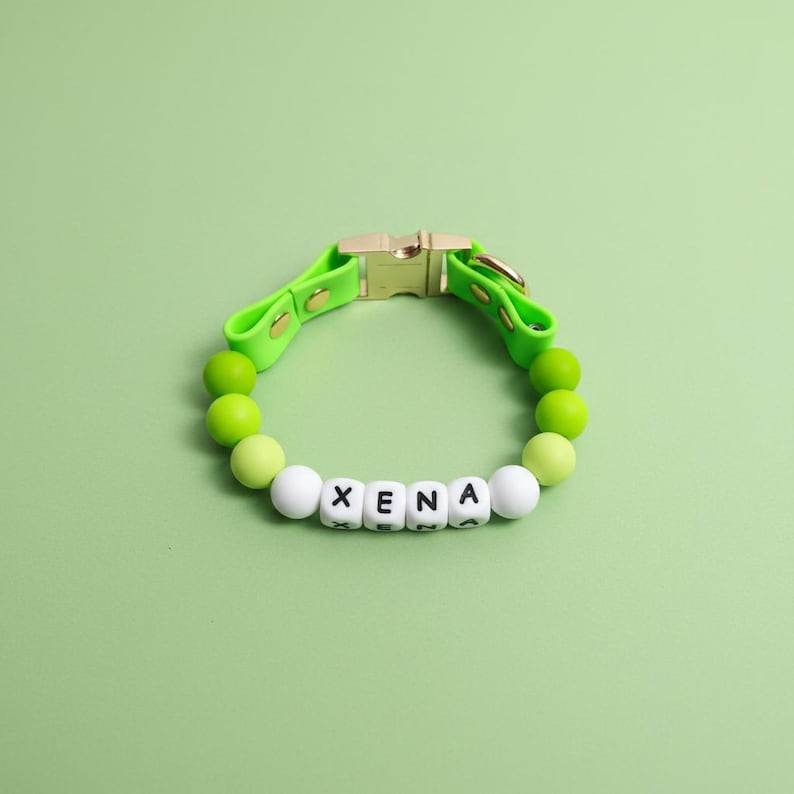 Personalized Gradient Bead Pet Collar