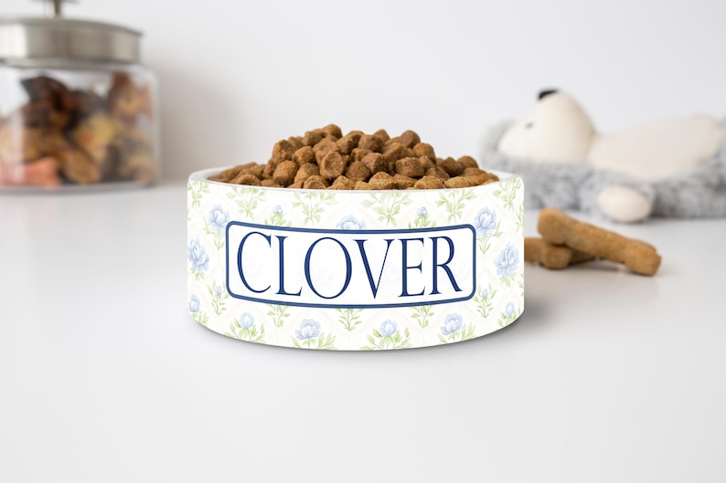 Personalized Grandmillennial Pet Bowl