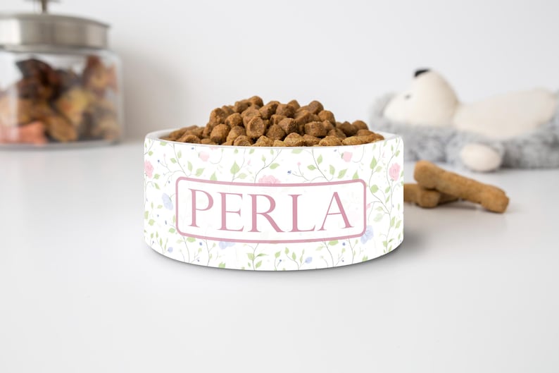 Personalized Grandmillennial Pet Bowl