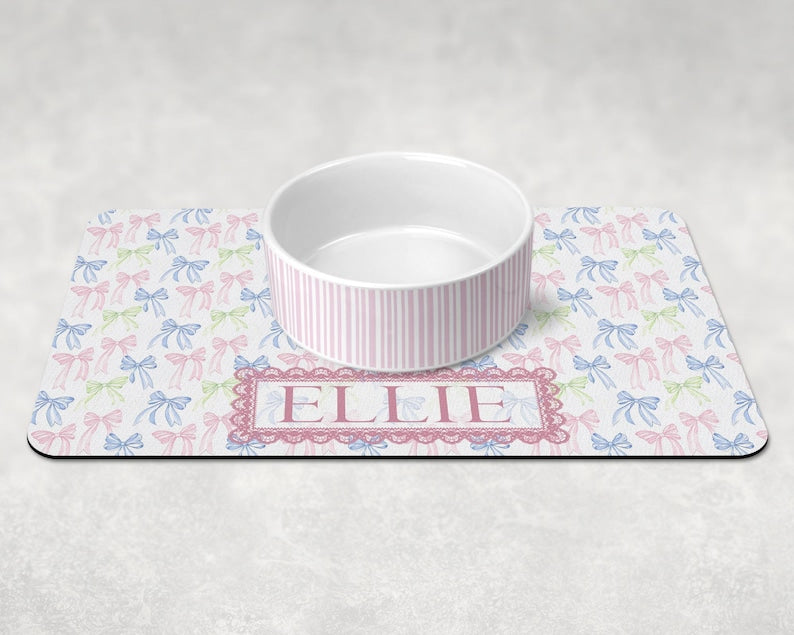 Personalized Grandmillennial Pet Food Mat