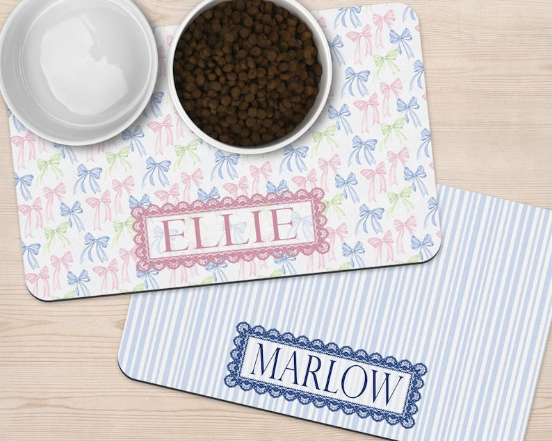 Personalized Grandmillennial Pet Food Mat