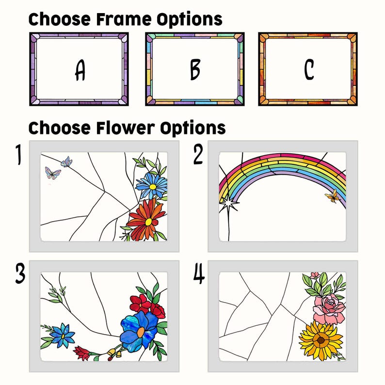 Personalized Multi-Pet Floral Window Hanging