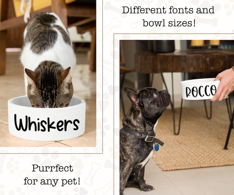 Personalized Name Ceramic Pet Bowl