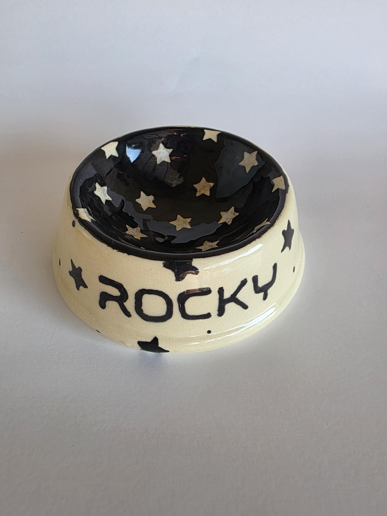 Personalized Patterned Ceramic Pet Bowl