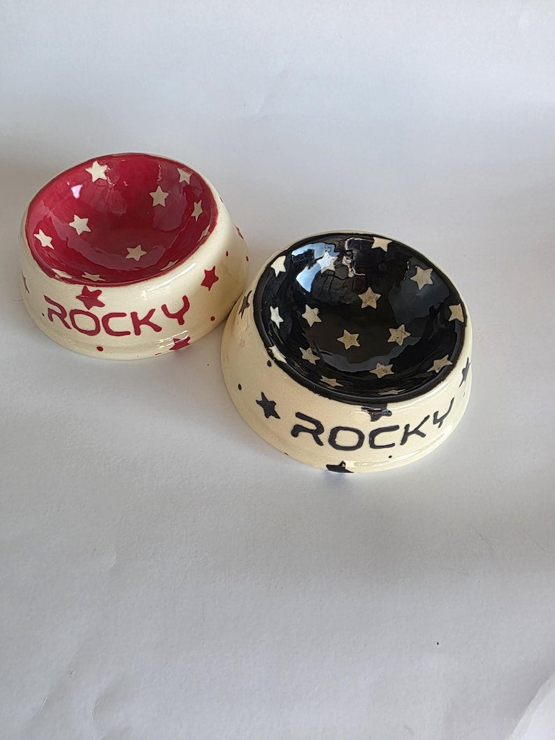Personalized Patterned Ceramic Pet Bowl