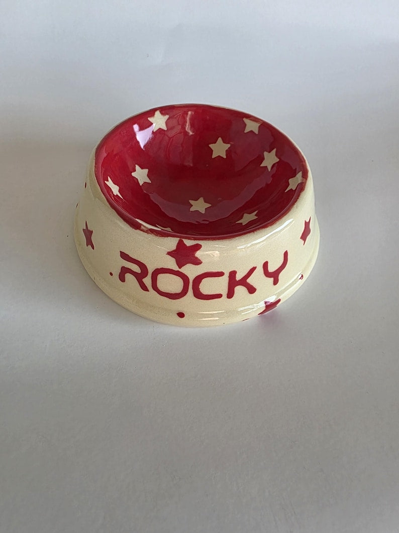 Personalized Patterned Ceramic Pet Bowl