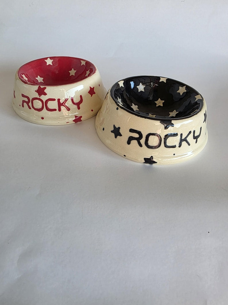 Personalized Patterned Ceramic Pet Bowl