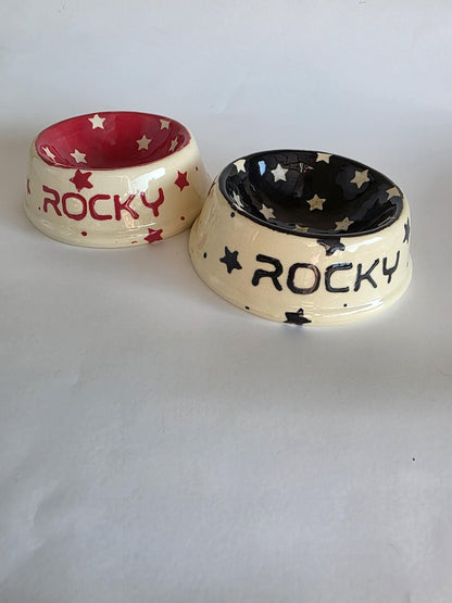 Personalized Patterned Ceramic Pet Bowl
