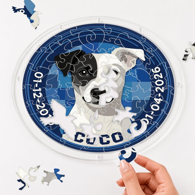 Personalized Pet Memorial Puzzle Suncatcher
