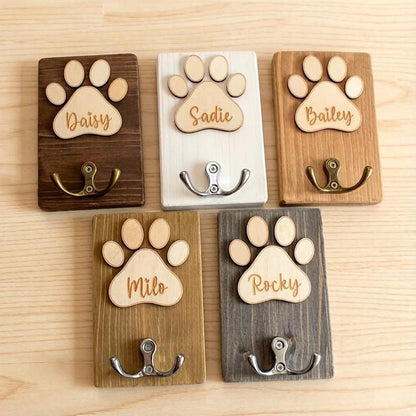 Personalized Paw Print Leash Hook