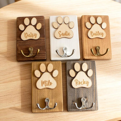 Personalized Paw Print Leash Hook