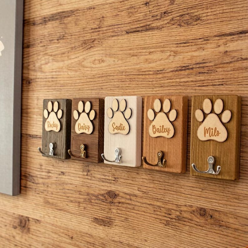 Personalized Paw Print Leash Hook