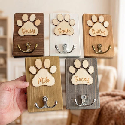 Personalized Paw Print Leash Hook