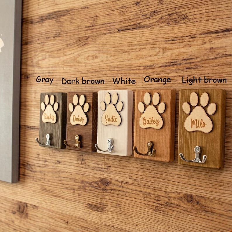 Personalized Paw Print Leash Hook