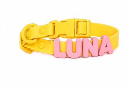 Personalized Pastel Raised Name Collar