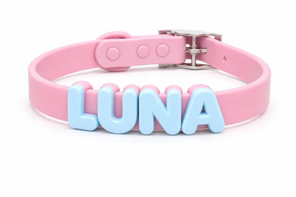 Personalized Pastel Raised Name Collar