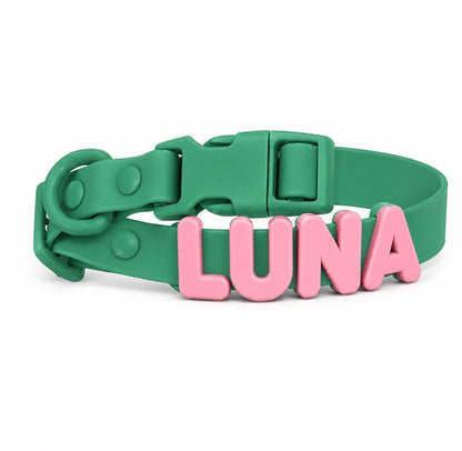 Personalized Pastel Raised Name Collar
