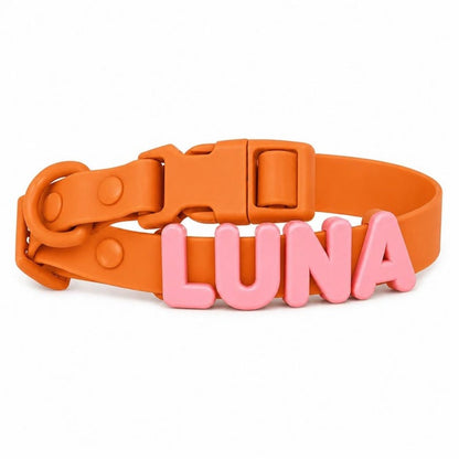 Personalized Pastel Raised Name Collar