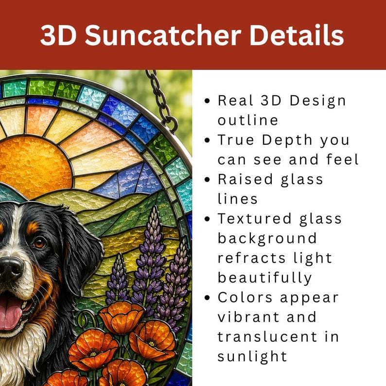 Personalized Pet Sunset Portrait Suncatcher