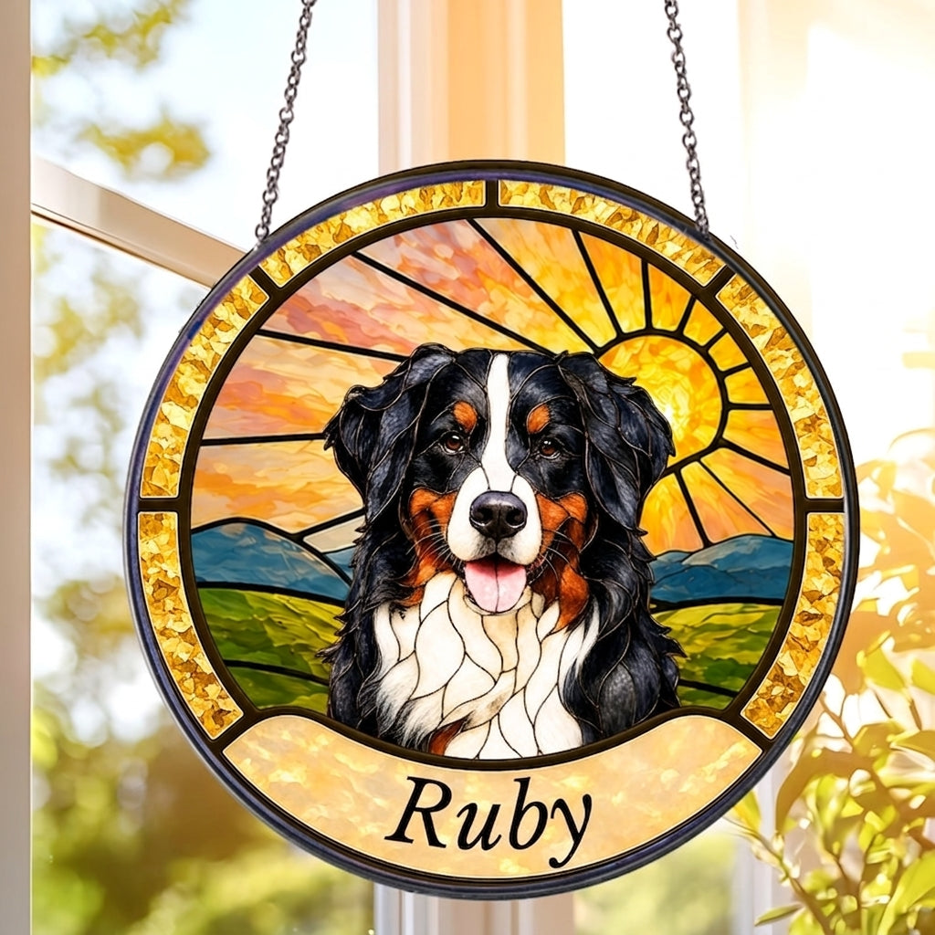 Personalized Pet Sunset Suncatcher