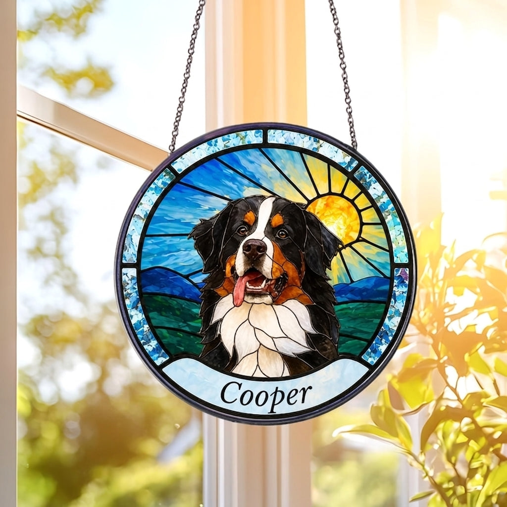 Personalized Pet Sunset Suncatcher