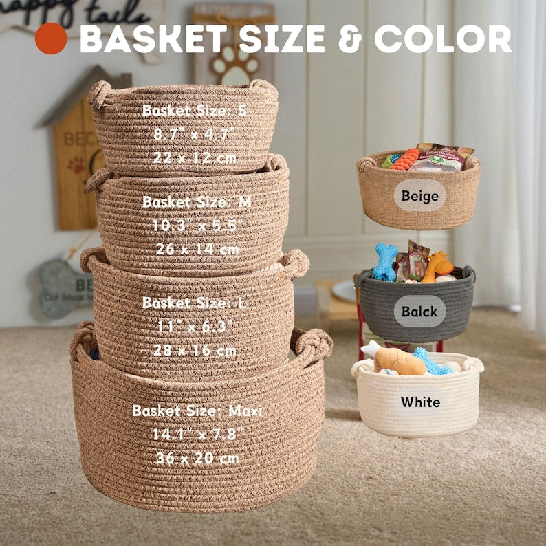 Personalized Pet Toy Storage Basket