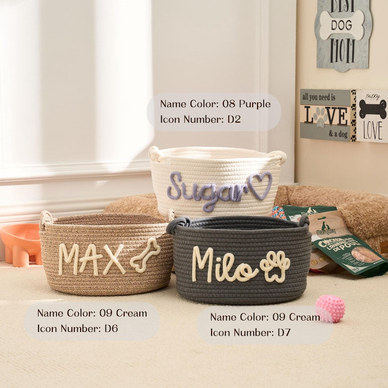 Personalized Pet Toy Storage Basket