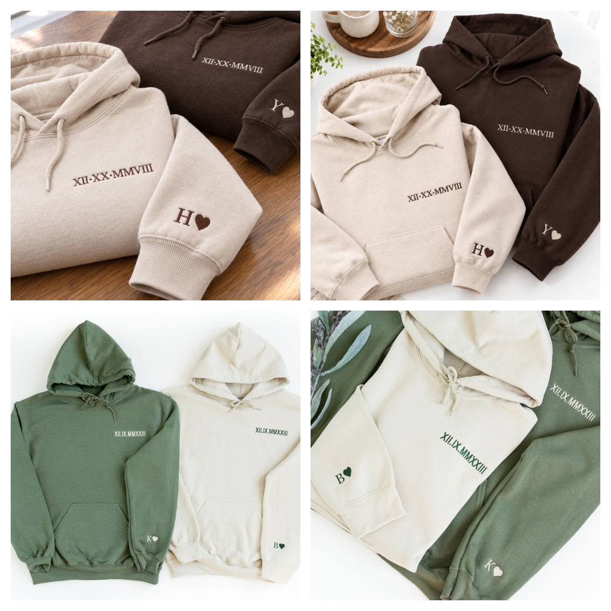 Personalized Roman Numeral Date Hoodie